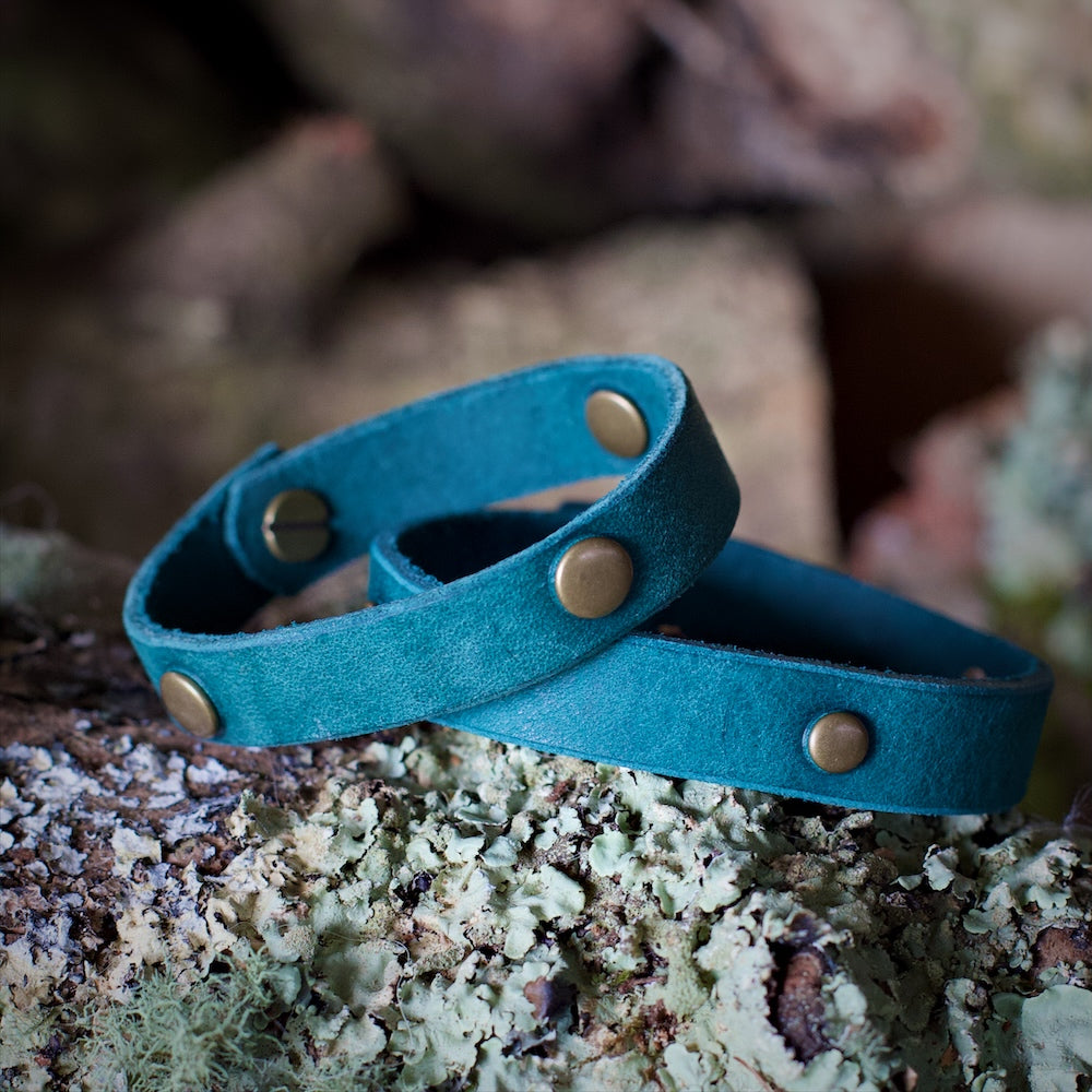 Studded leather bracelet