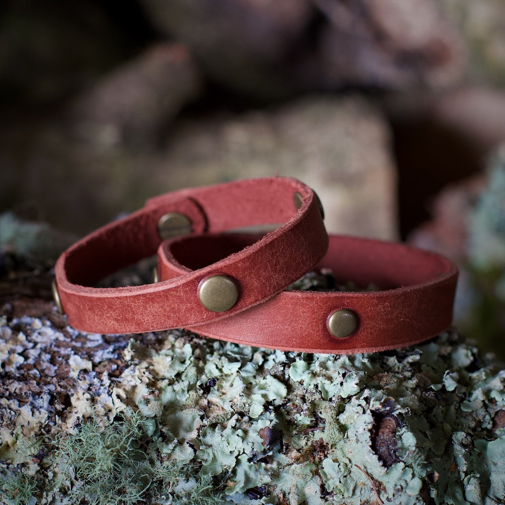 Studded leather bracelet