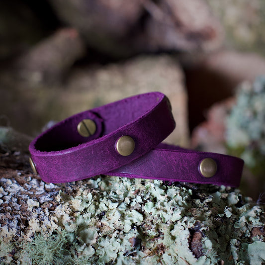 Studded leather bracelet