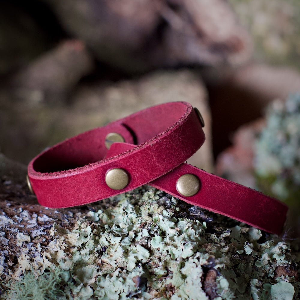Studded leather bracelet