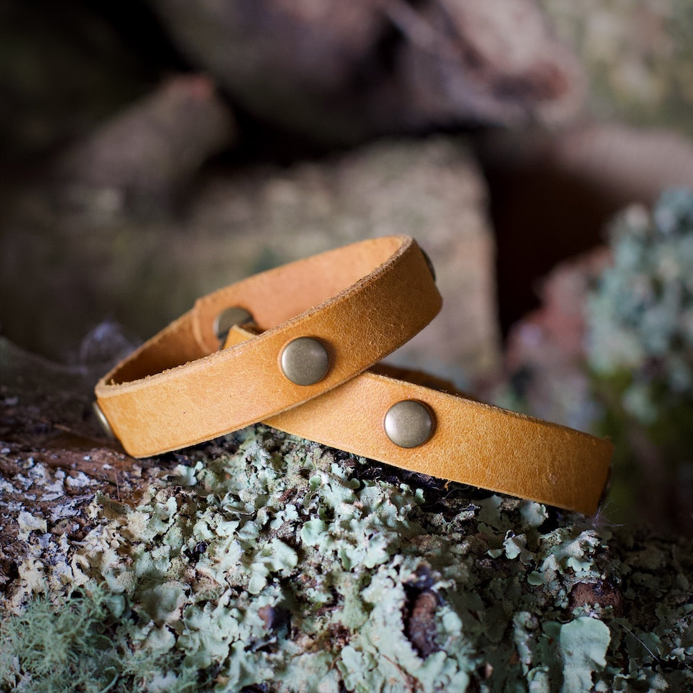 Studded leather bracelet