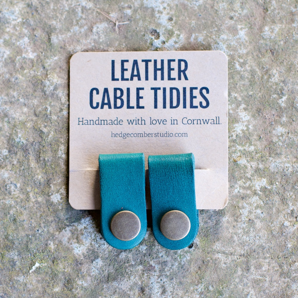 Handmade Leather Cable Tidies