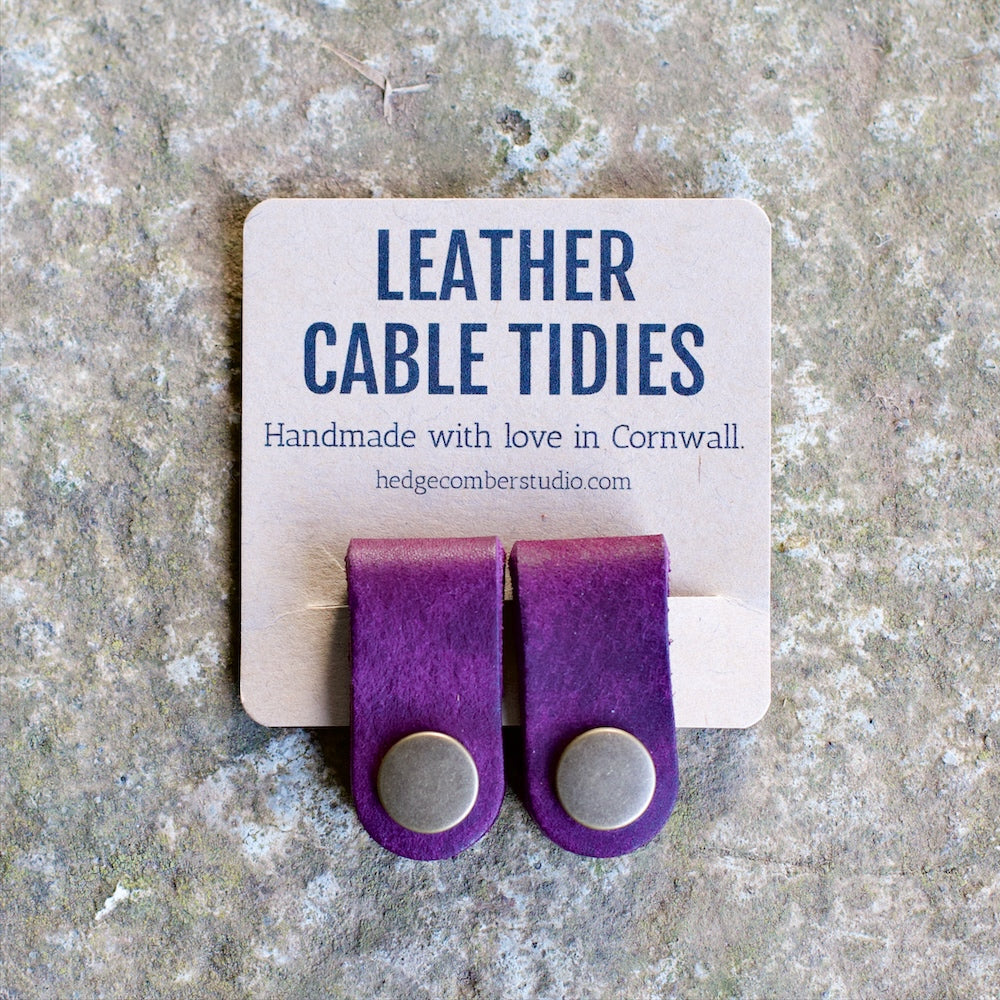 Handmade Leather Cable Tidies