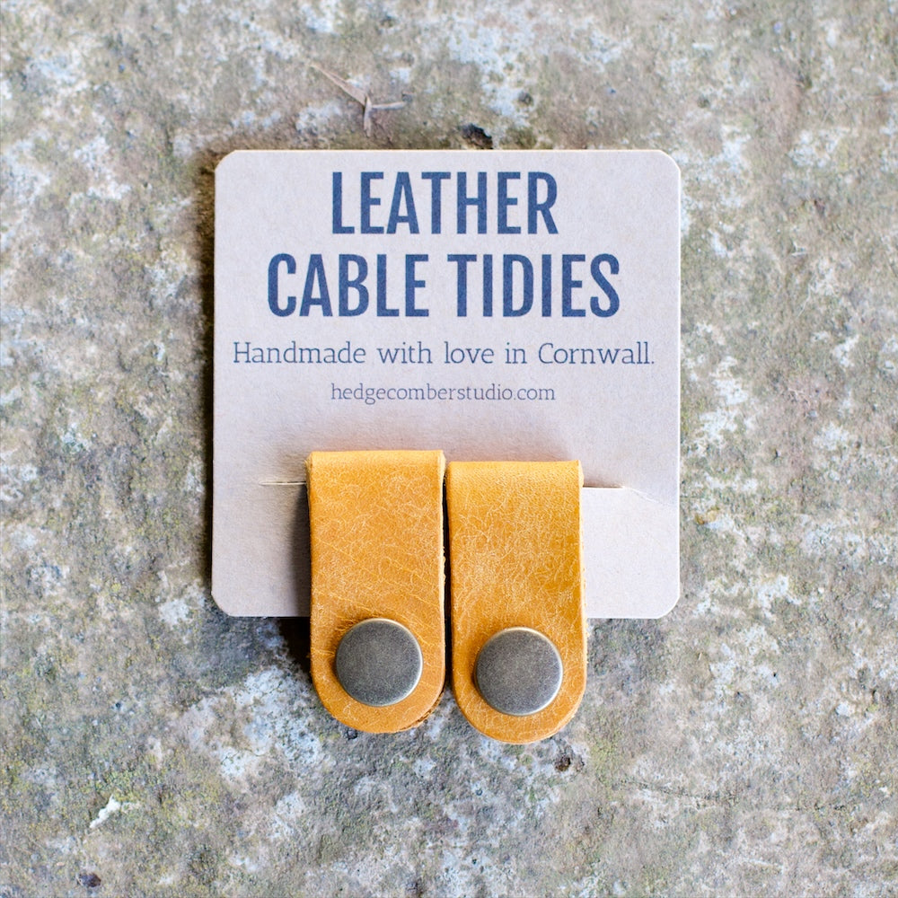 Handmade Leather Cable Tidies