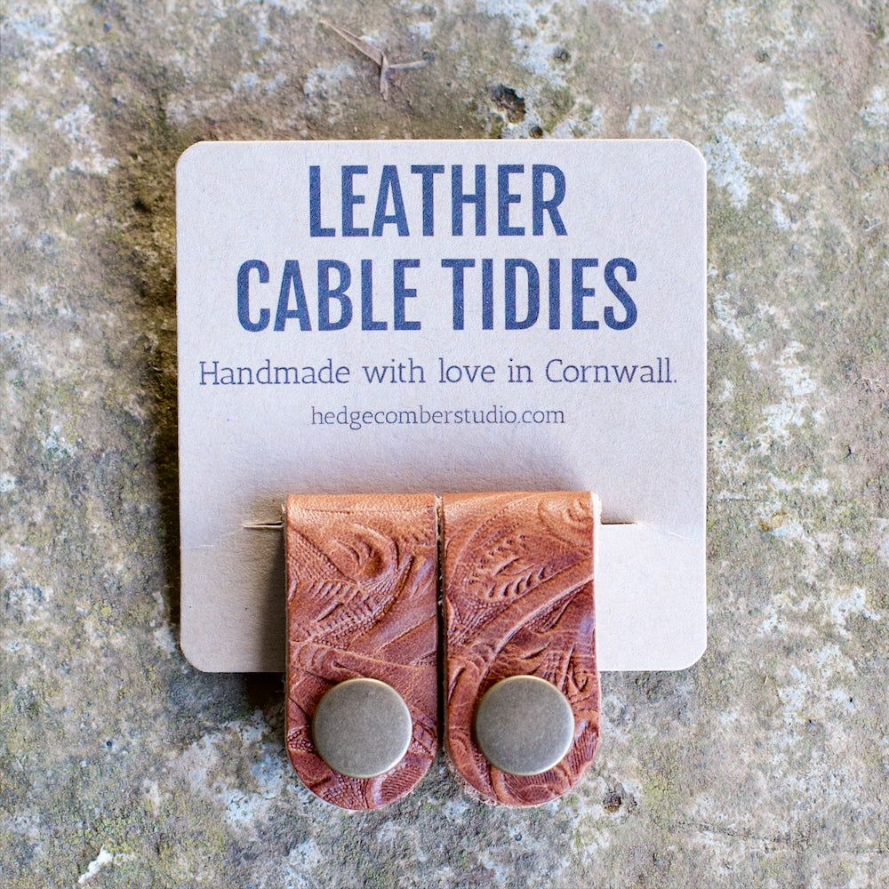 Handmade Leather Cable Tidies