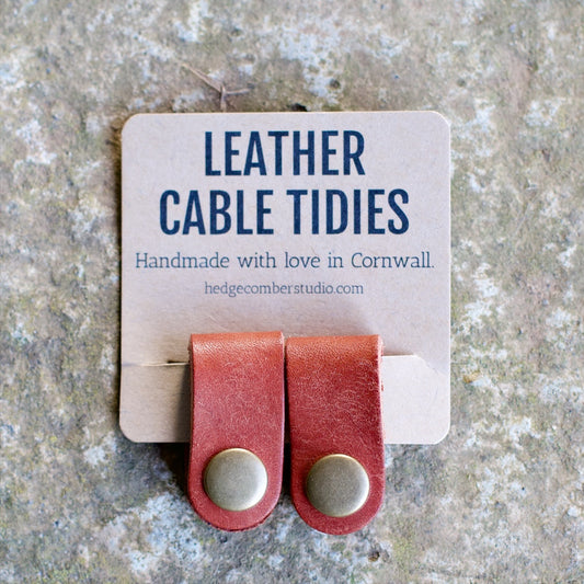 Handmade Leather Cable Tidies