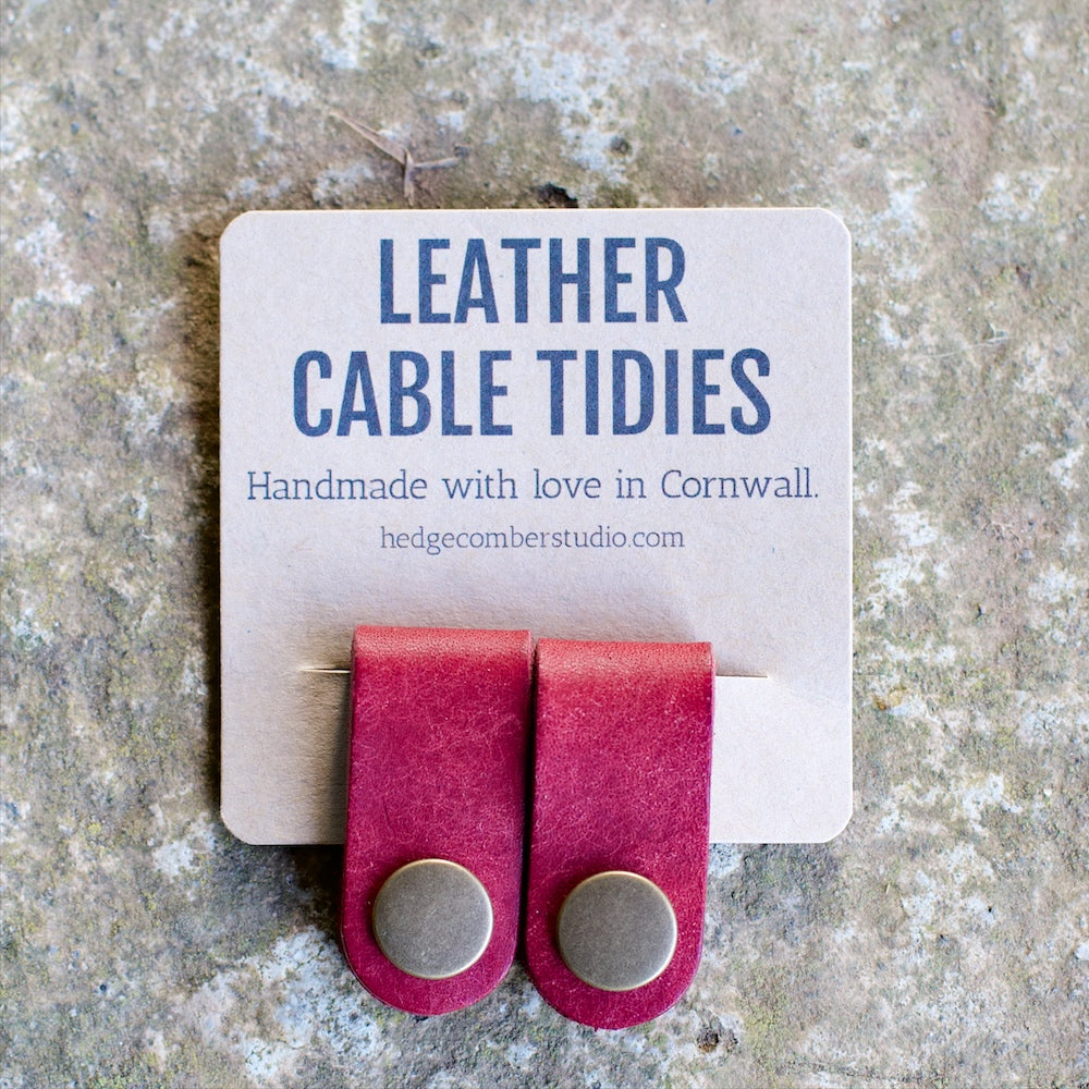 Handmade Leather Cable Tidies