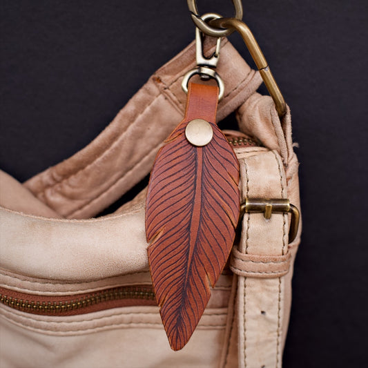 Handmade Feather Bag Charm