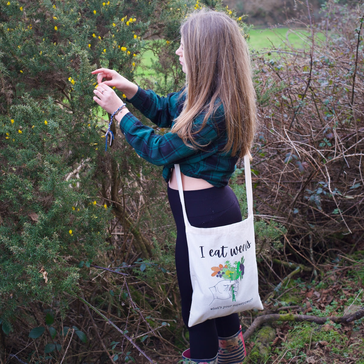 ‘I Eat Weeds’ Foraging Bag and Leather Buckle